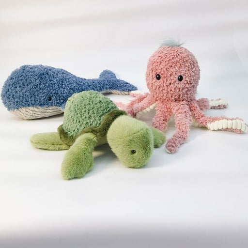 octopus whale and turtle stuffed toys