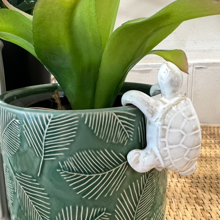 Turtle Pot Hanger White 8cm