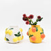 lemon and orange vases for home decor in kitchen