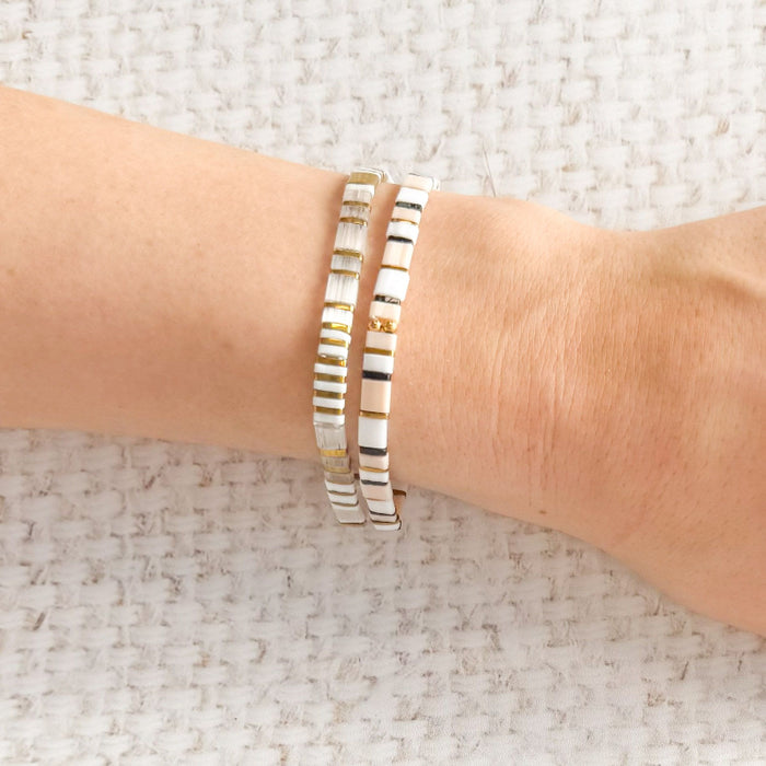 Journey Stretch Bracelet White