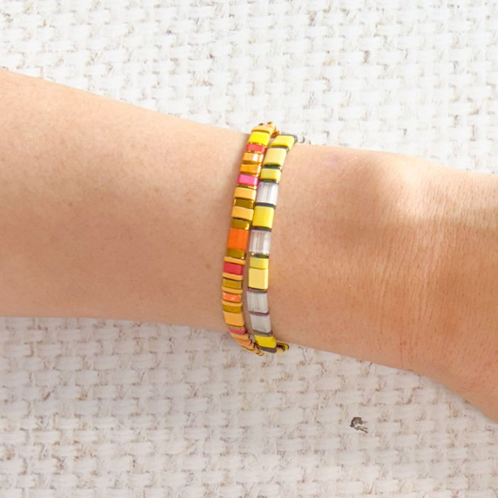 Journey Stretch Bracelet Yellow & Mustard