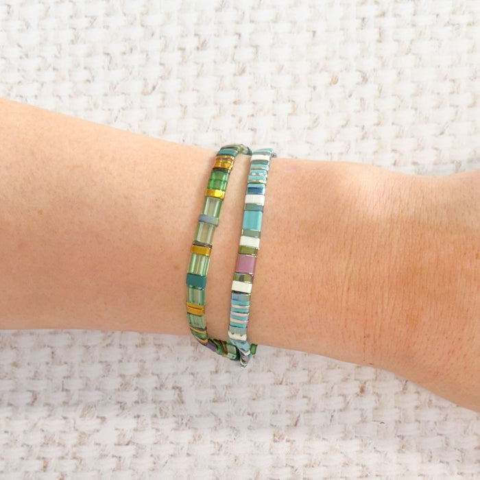 Journey Stretch Bracelet Bottle Green
