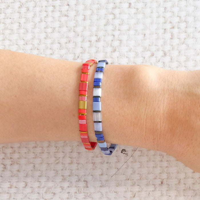 Journey Stretch Bracelet Coral