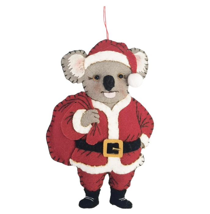 Koala Santa Hanging Decoration 13cm