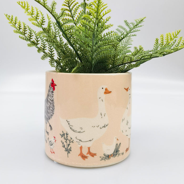 Chicken & Friends Planter 14cm