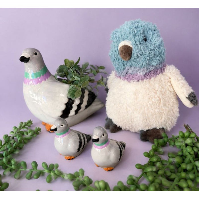Pigeon Planter Grey 14cm