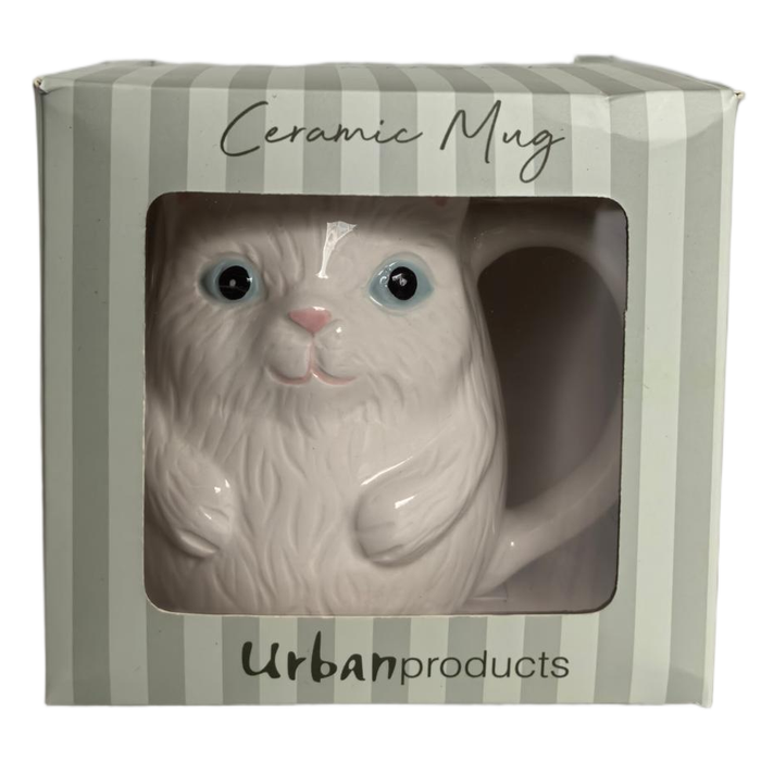 Cat Mug White 10cm