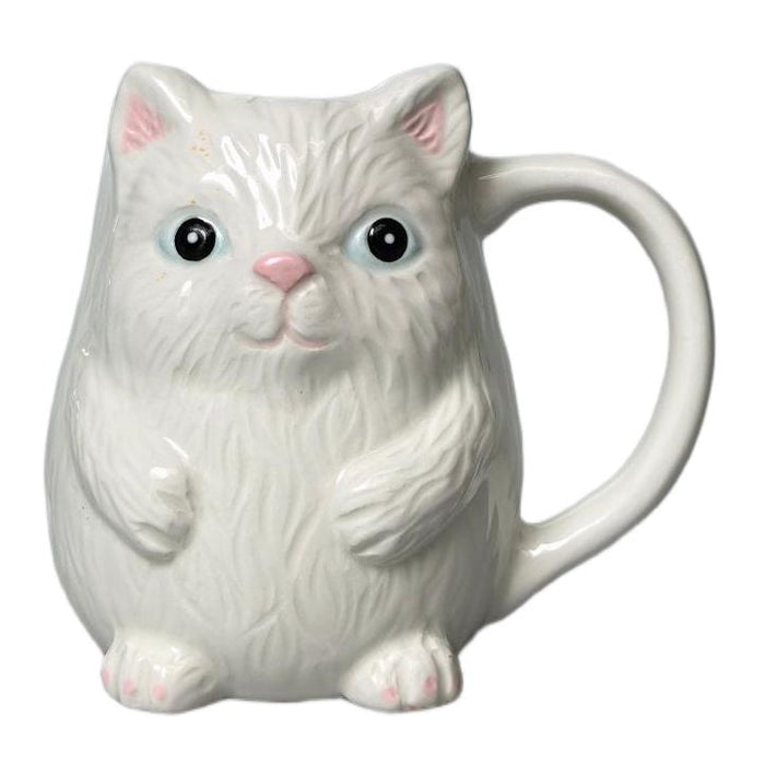 Cat Mug White 10cm