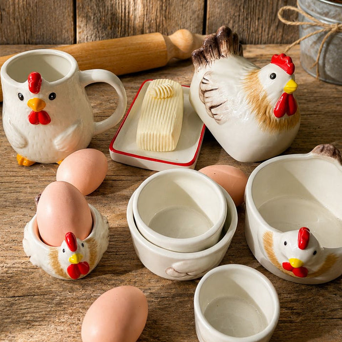 Chicken Mug White 10cm