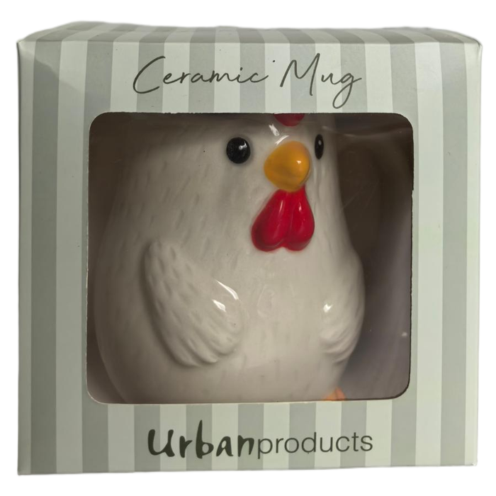 Chicken Mug White 10cm