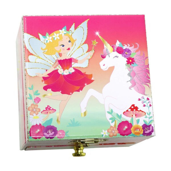 Jewellery box with fairy and unicorn design  