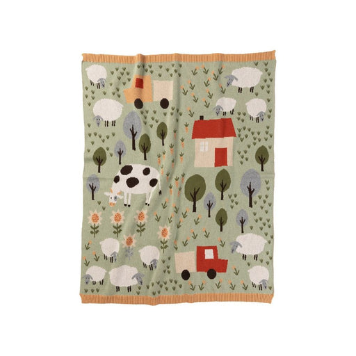 up country farm scene baby blanket great quality