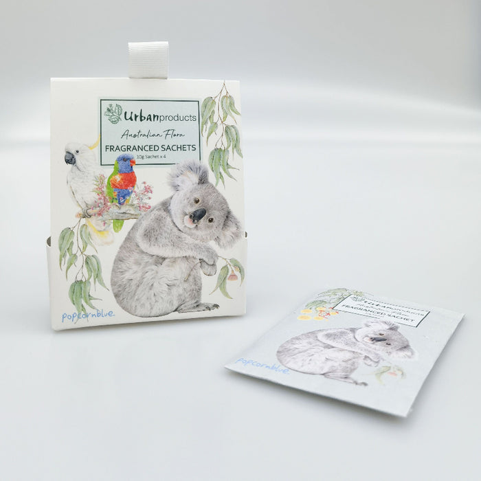 Popcorn Blue Australian Animals Scented Sachets 4x10g Gift Pack