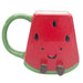 Red watermelon-shaped mug 