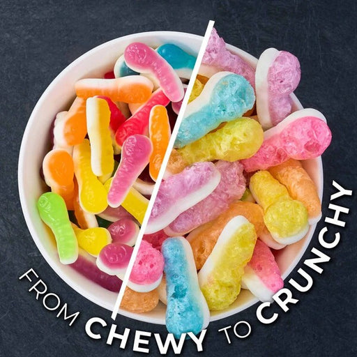 chewy to crunchy freeze dried lollies