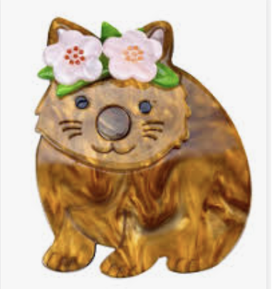 Iris Wombat Brooch