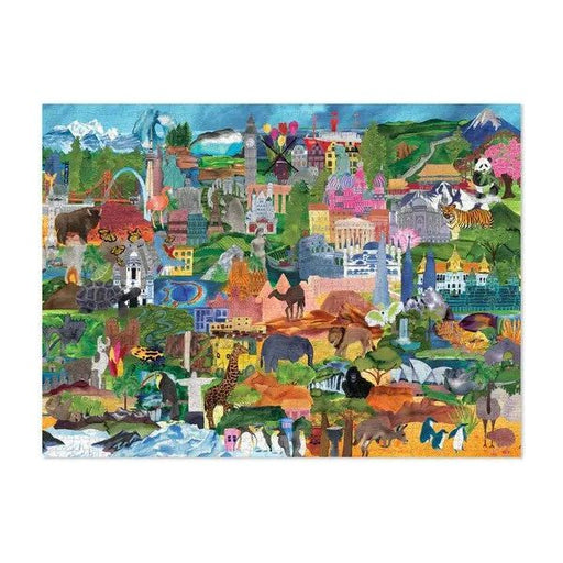 family puzzle on sale world collage