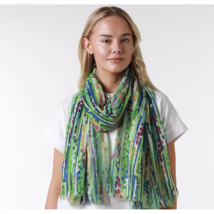 Dotty Green Scarf