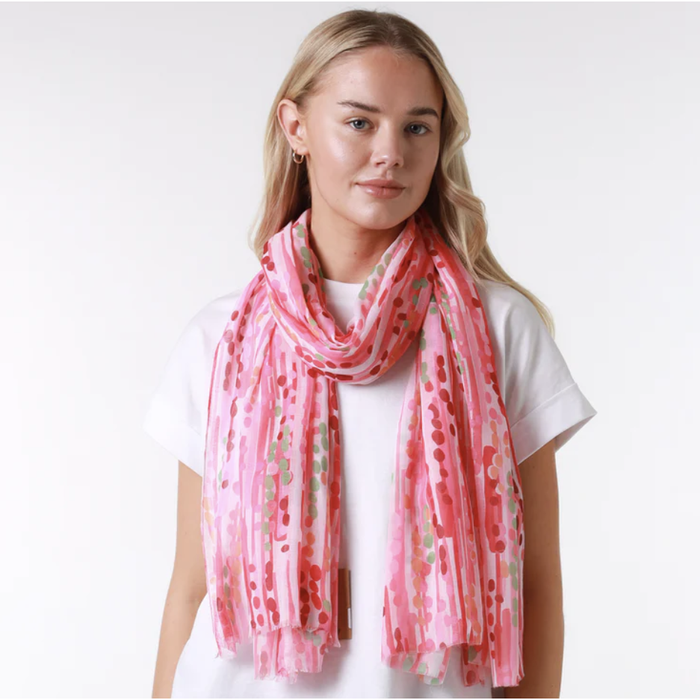 Dotty Bright Pink Scarf