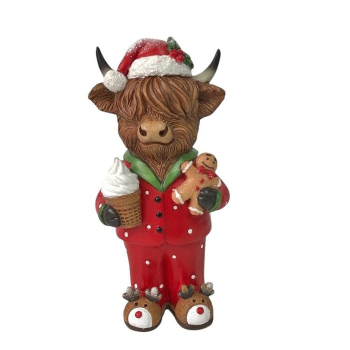 Highland Cow Christmas Ornament Boy 21cm