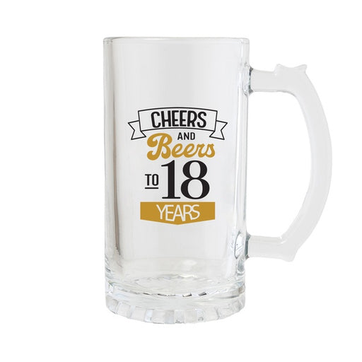 18th birthday beer glass