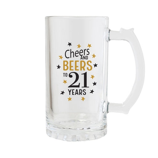21st birthday glass