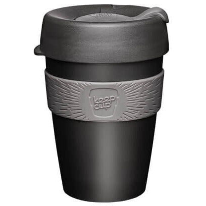 12oz 340ml reusable keep cup black with lid