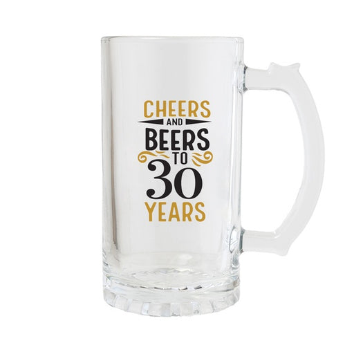 30th birthday beer glass