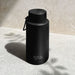 black frank green water bottle with straw