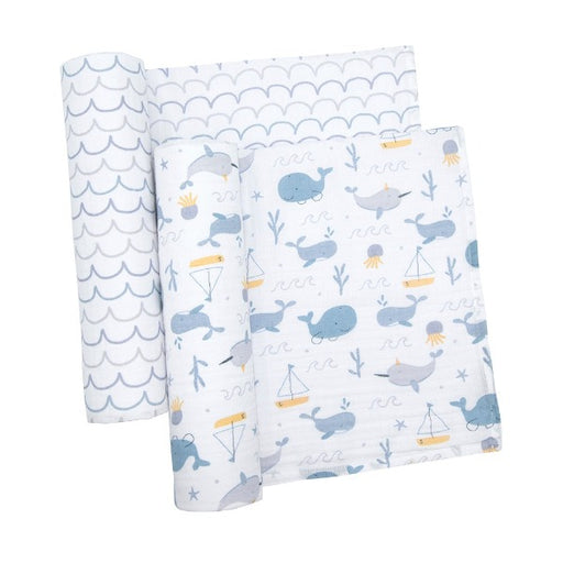 whale swaddles 2 pack