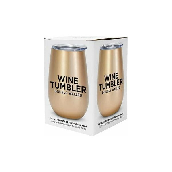 Gold Stainless Steel Double Walled Wine Tumbler