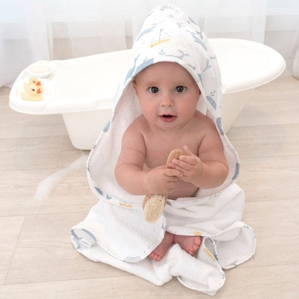 whale hooded towel for baby