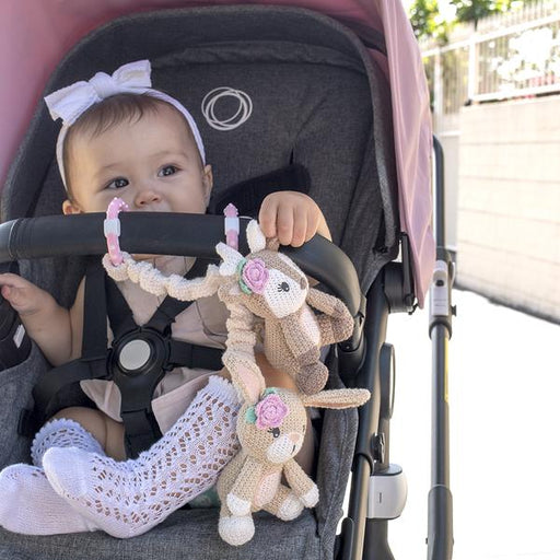 Fawn & Bunny Stroller Knitted Toys 2 Pack