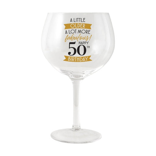 happy 50th birthday ladies wine glass