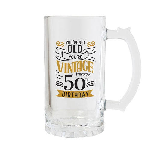 beer glass for a 50th birthday present