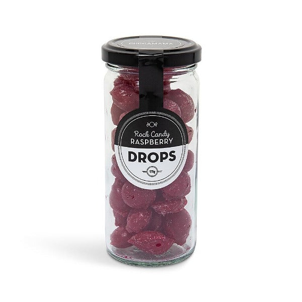 raspberry drop hard boiled candy in jar 175g