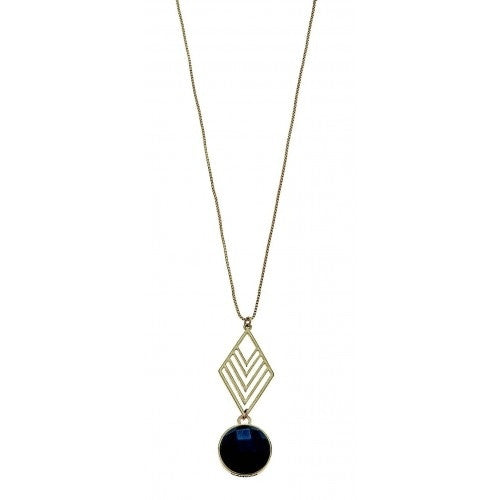 geometric teal necklace for women
