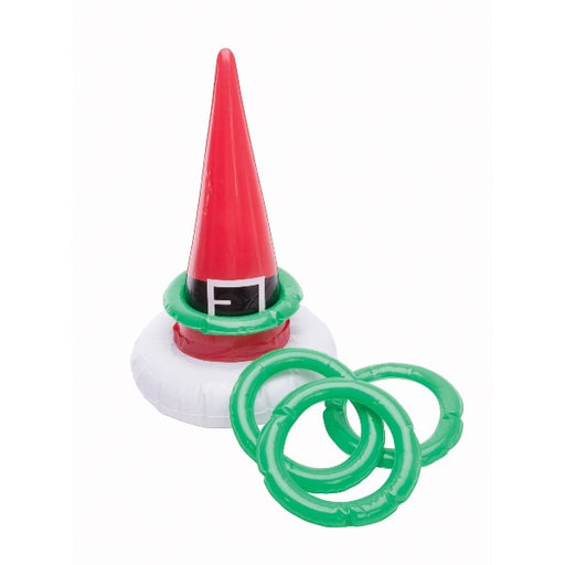 inflatable santa hat with rings game