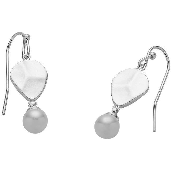 silver liberte pearl drop earrings for women