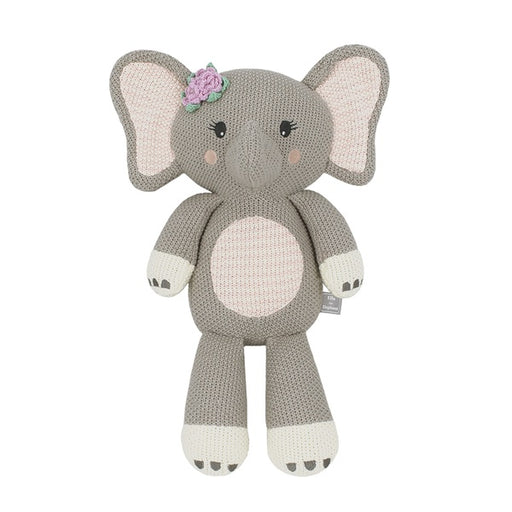 ella elephant knitted baby toy