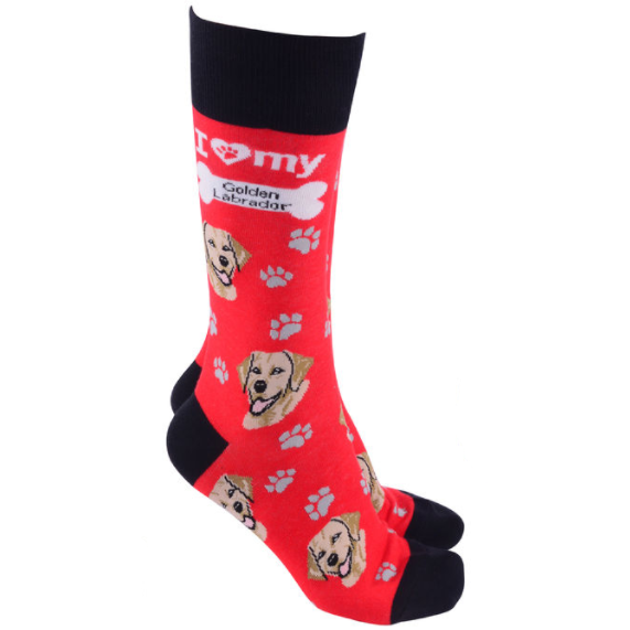 Dog Society Golden Labrador Socks Red Spoilt Gift & Homewares Dog Society Golden Labrador Socks Red Spoilt Gift & Homewares