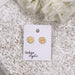 clover coin earrings gold