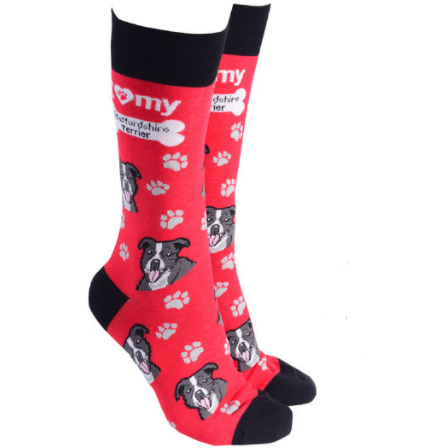 Staffy Socks Red