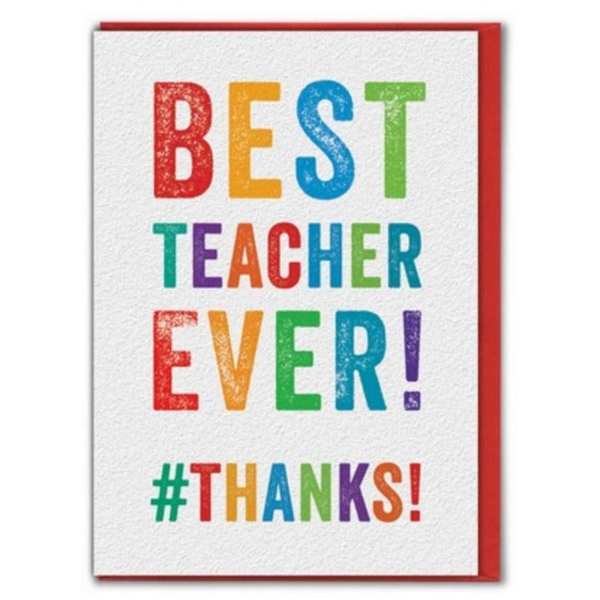 Best Teacher Ever Card — Spoilt Gift & Homewares