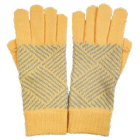 Eliana Geo Yellow & Grey Gloves