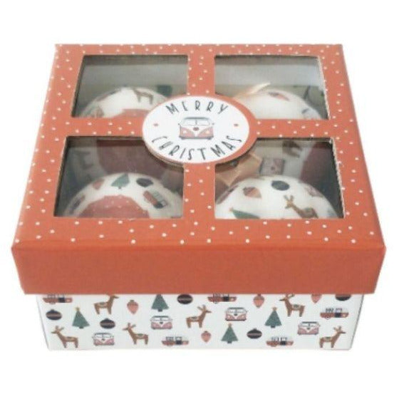 Retro christmas bauble gift box