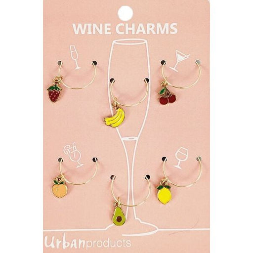 wine charms fruit themed for glasses