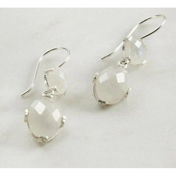 maison moonstone silver earrings