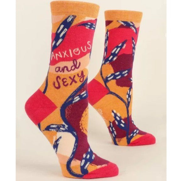 anxious and sexy funny socks for women