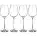 set of four red wine wine glasses